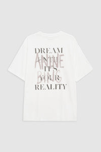 1qty NEW / CASON TEE GRAFFITI - IVORY