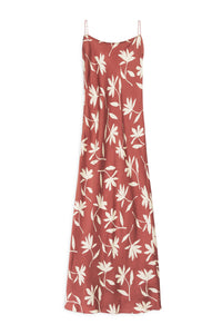 CHLOE DRESS - TERRACOTTA DAISY PRINT