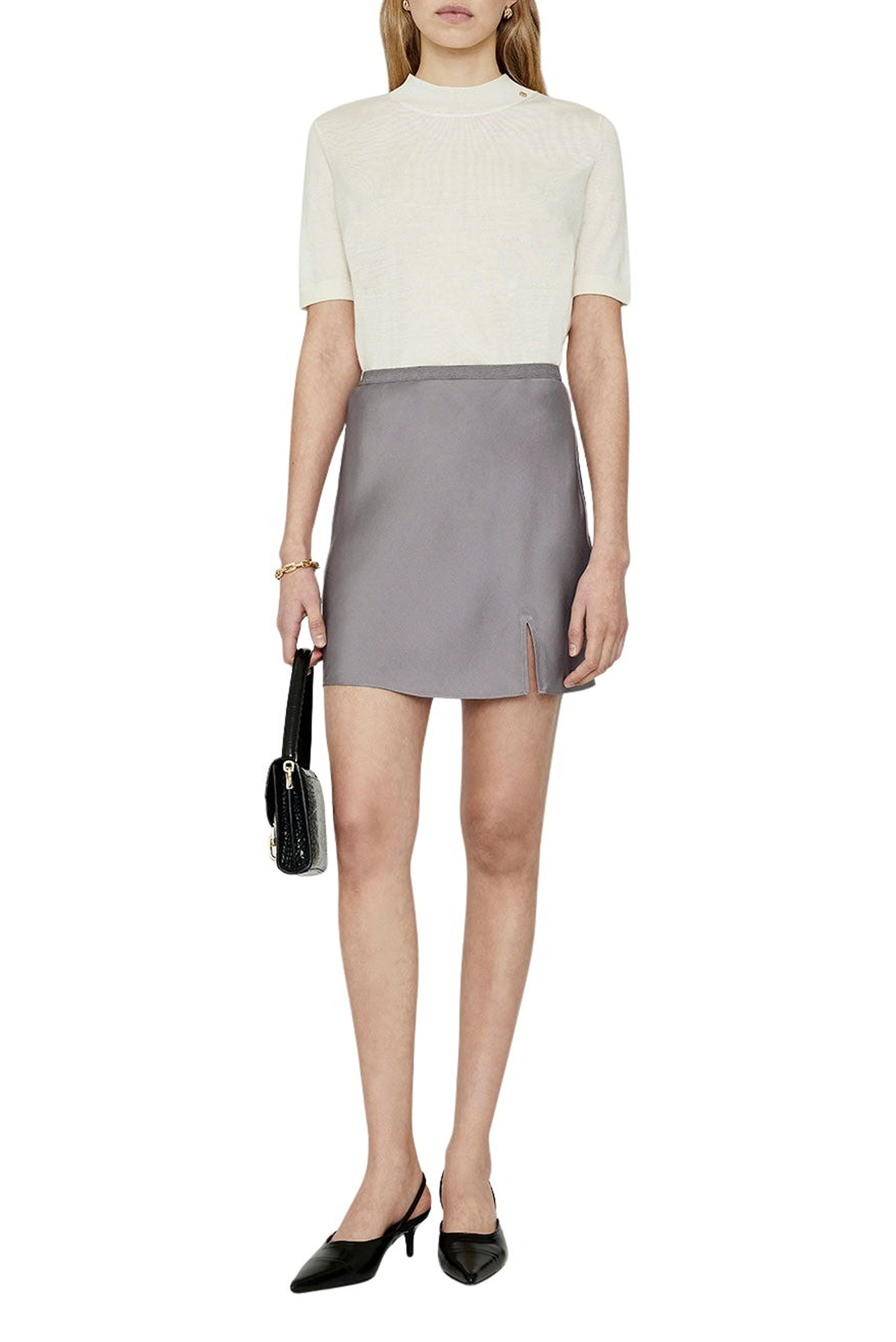 24qty NEW / CHRISLY SKIRT - ASH VIOLET
