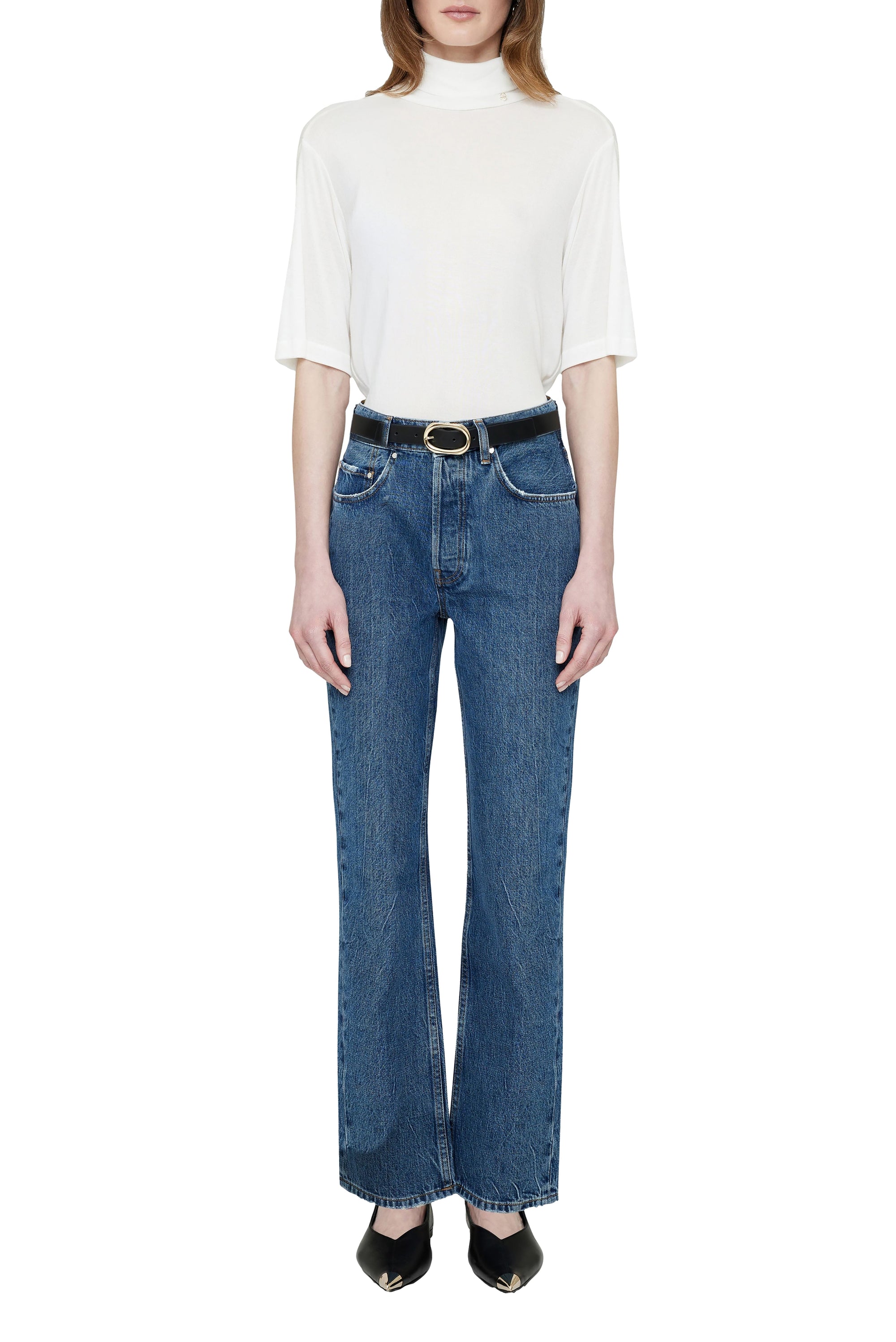 CORBIN TEE - OFF WHITE CASHMERE BLEND