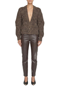 Cardigan Dayna en laine - Brown