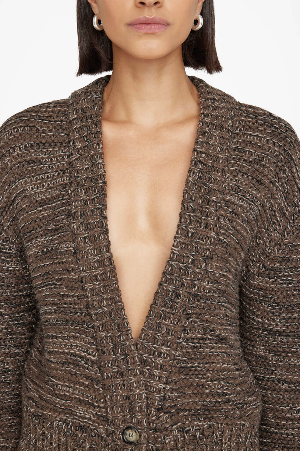 Cardigan Dayna en laine - Brown