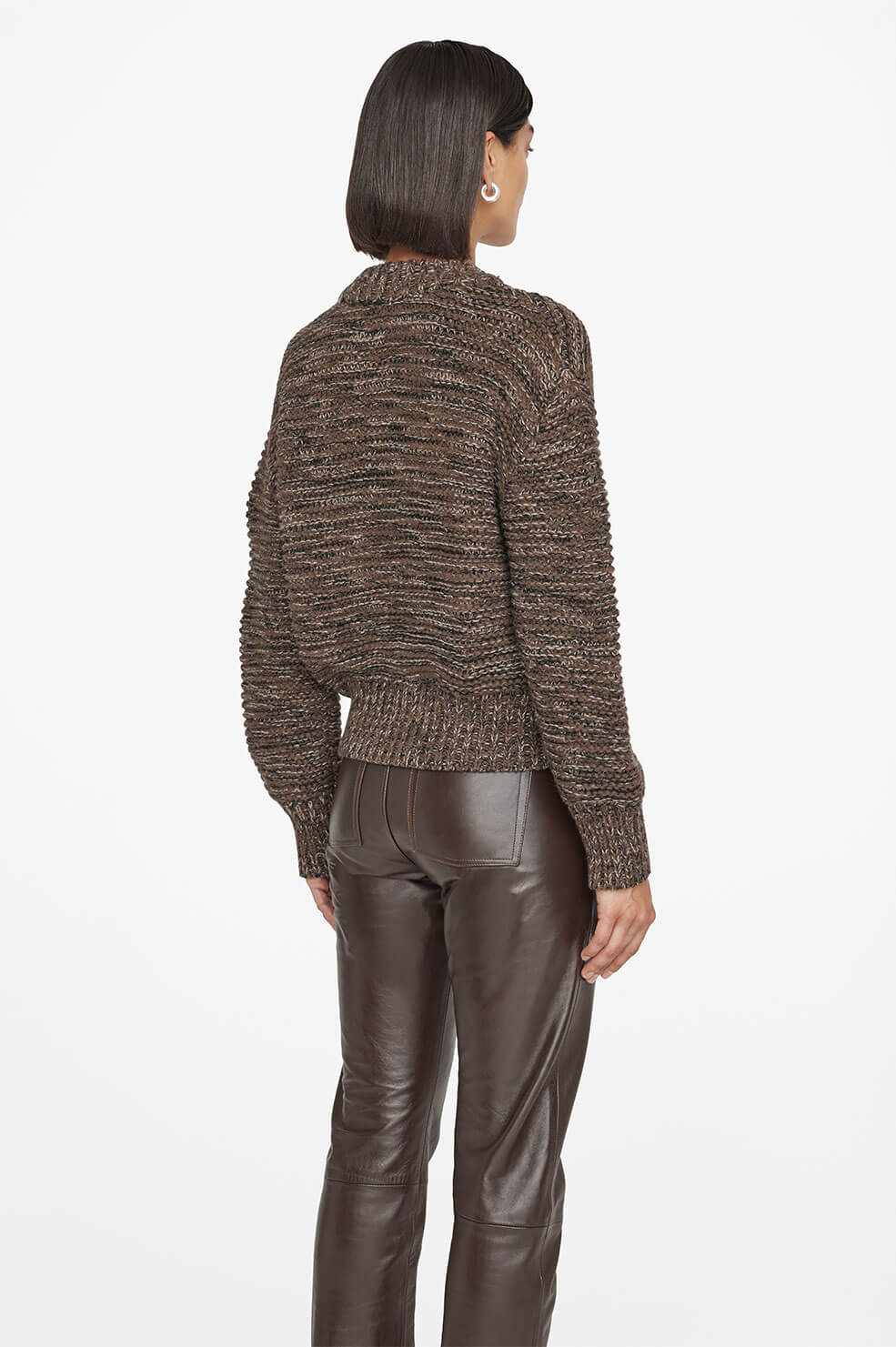 DAYNA CARDIGAN - MARLED BROWN
