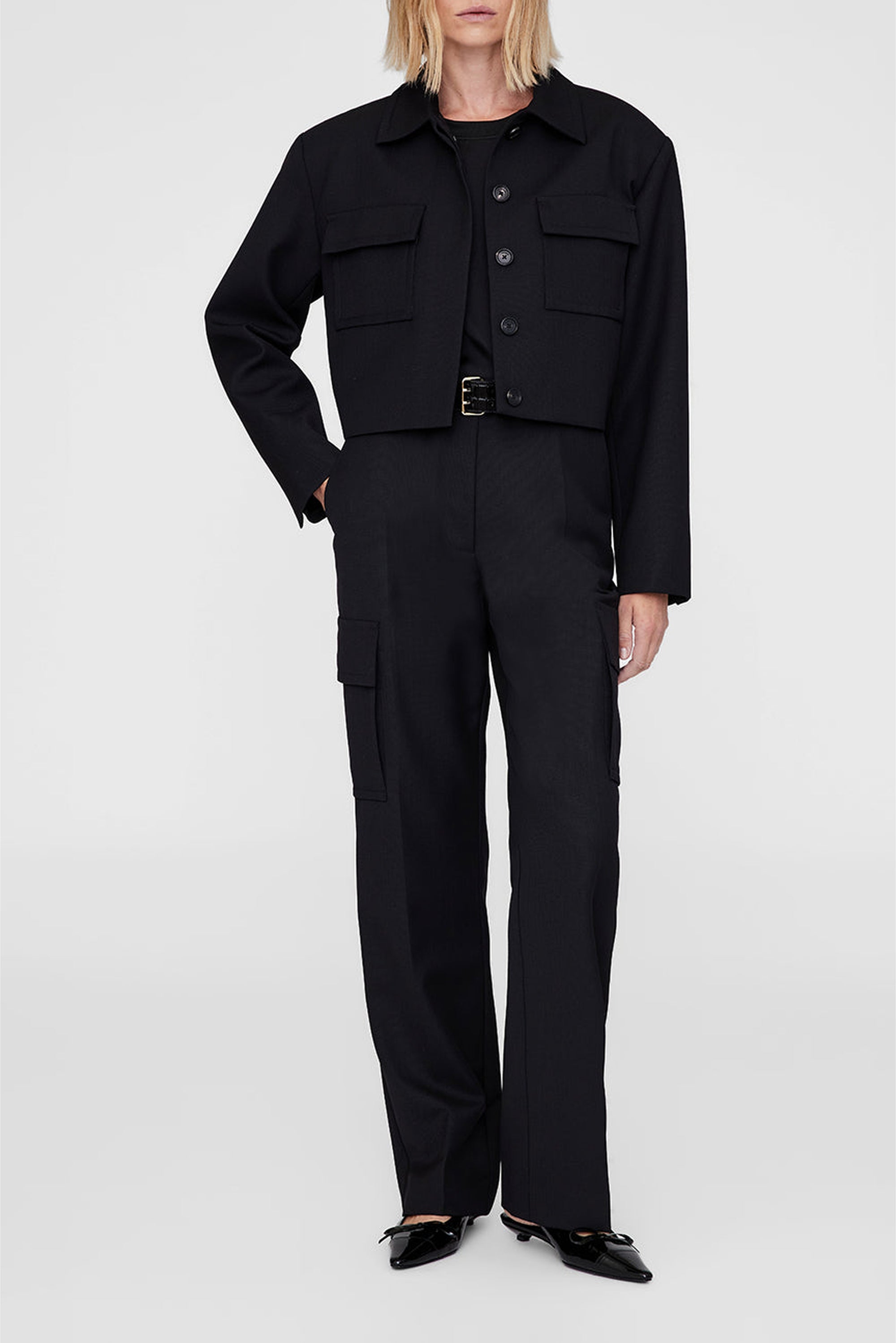 155qty NEW / DAYTON CARGO PANT - BLACK