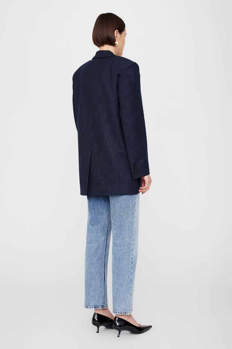 DECLAN BLAZER - NAVY PINSTRIPE