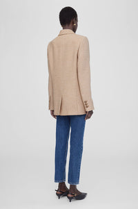 10qty NEW / FISHBONE BLAZER - TAN AND CREAM