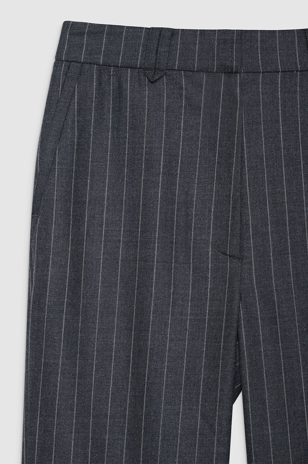 Drew wool blend mid-rise trousers - Grey