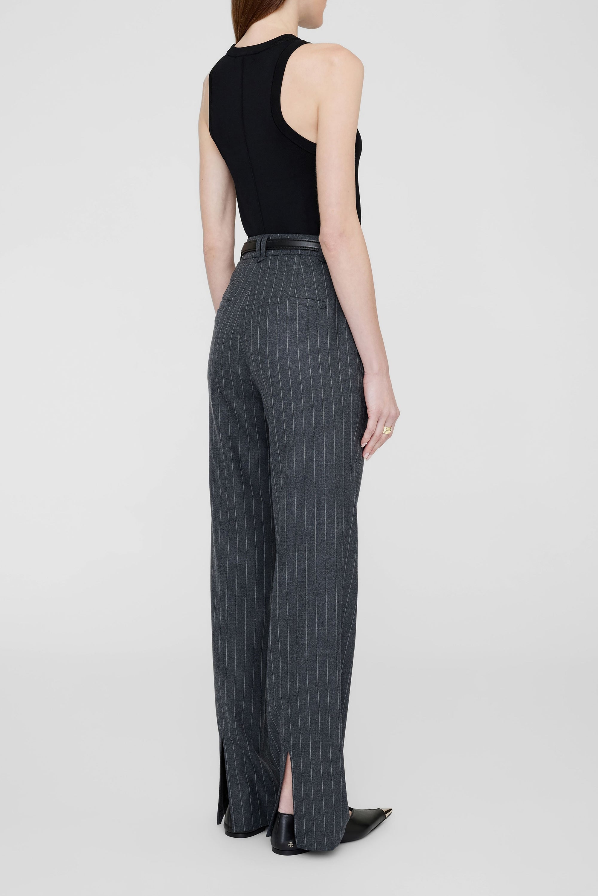 DREW PANT - GREY PINSTRIPE
