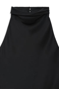 Top dos nu Éliana en soie - Black