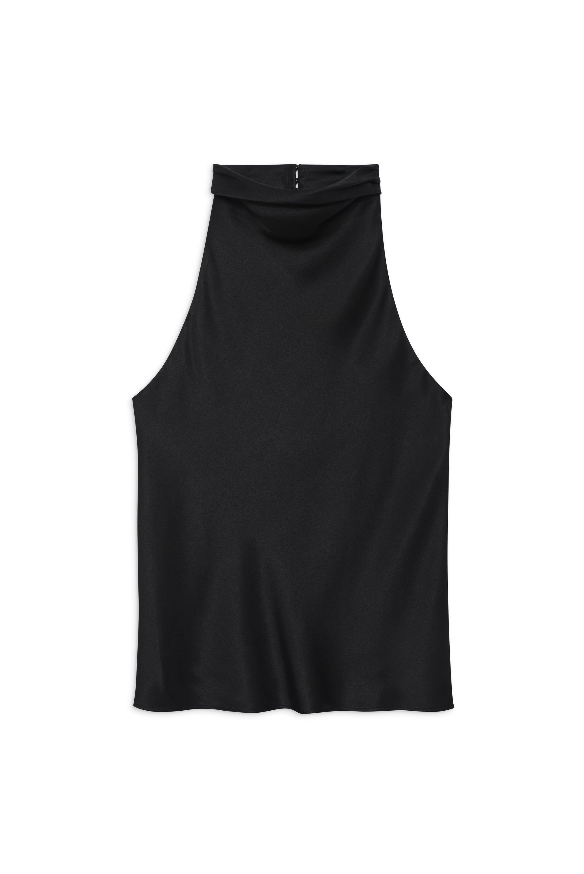 Top dos nu Éliana en soie - Black