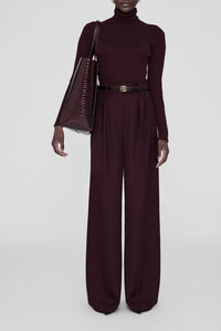 2qty NEW / ELLY TOTE - BURGUNDY EMBOSSED