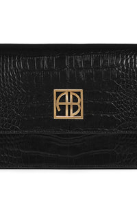 5qty RELIQUAT 195€ / ELLY SHOULDER BAG - BLACK EMBOSSED