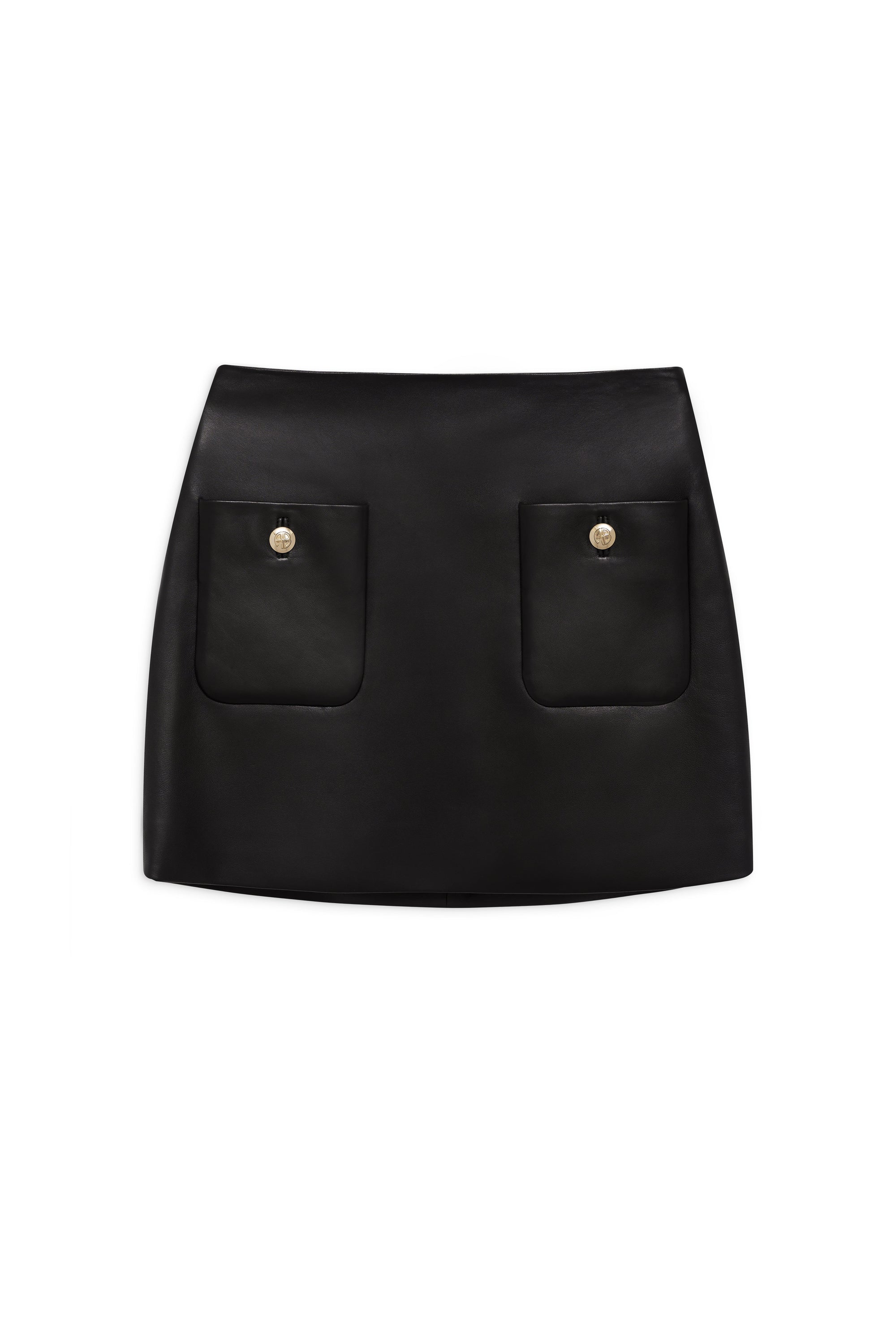 1qty RELIQUAT 180€ / FINN SKIRT - BLACK LEATHER