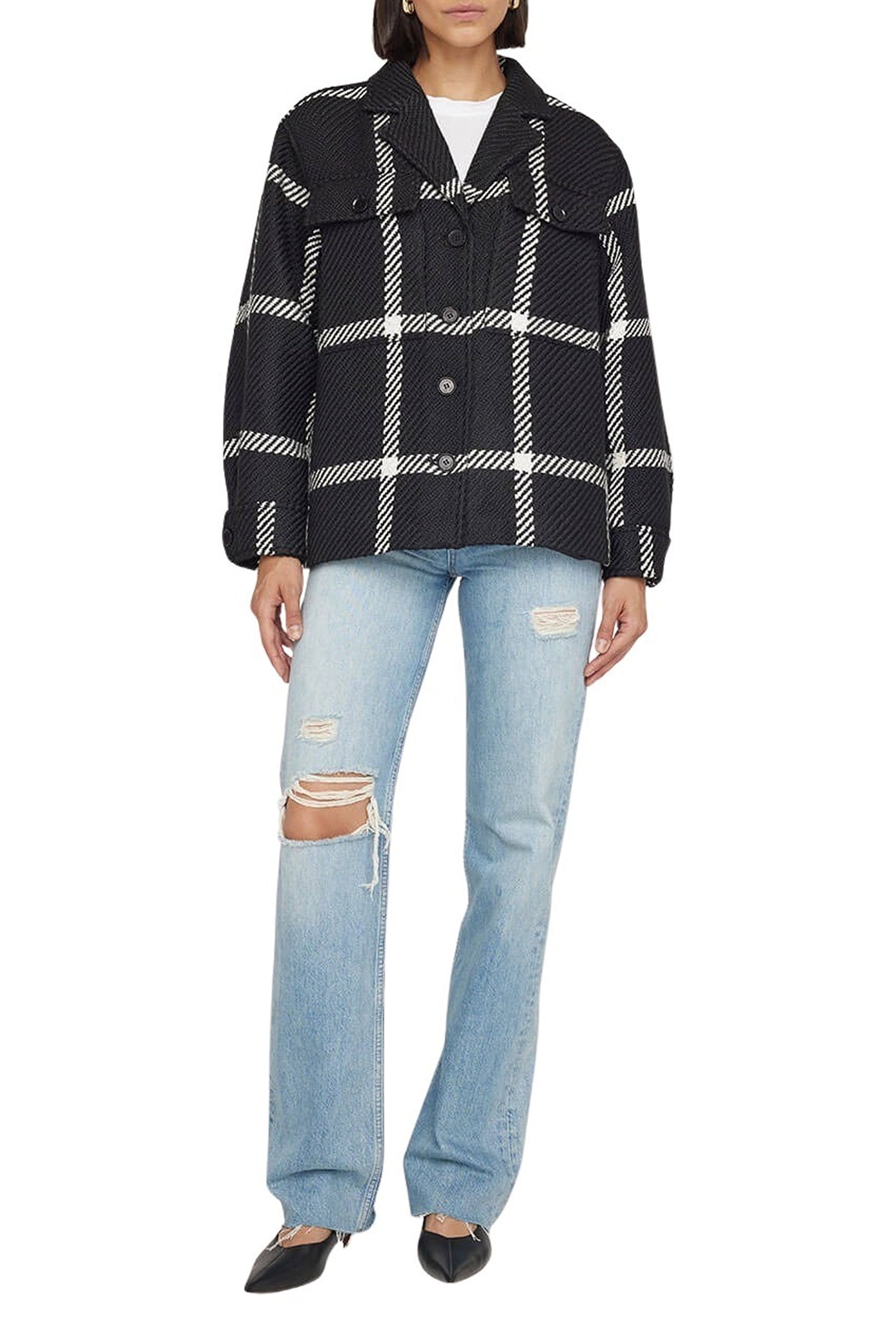 1qty NEW / FLYNN JACKET - BLACK CHECK