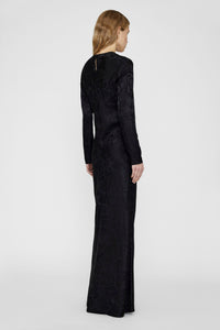 FREJA DRESS - BLACK BUTTERFLY JACQUARD