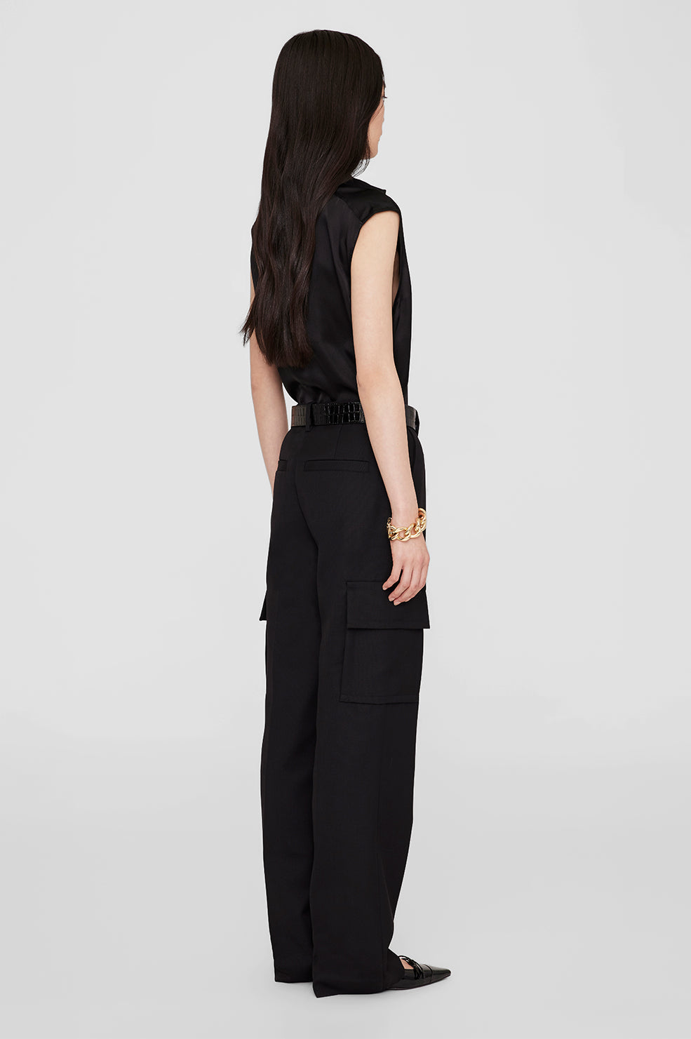 Top Geneva en soie - Black