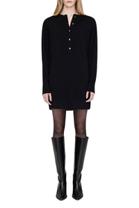 47qty NEW / GHITA DRESS - BLACK CASHMERE BLEND