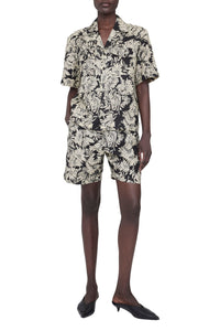 HAMILTON SHIRT - BLACK FLORAL PRINT