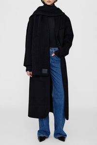 Foulard Hannah en laine mélangée - Black