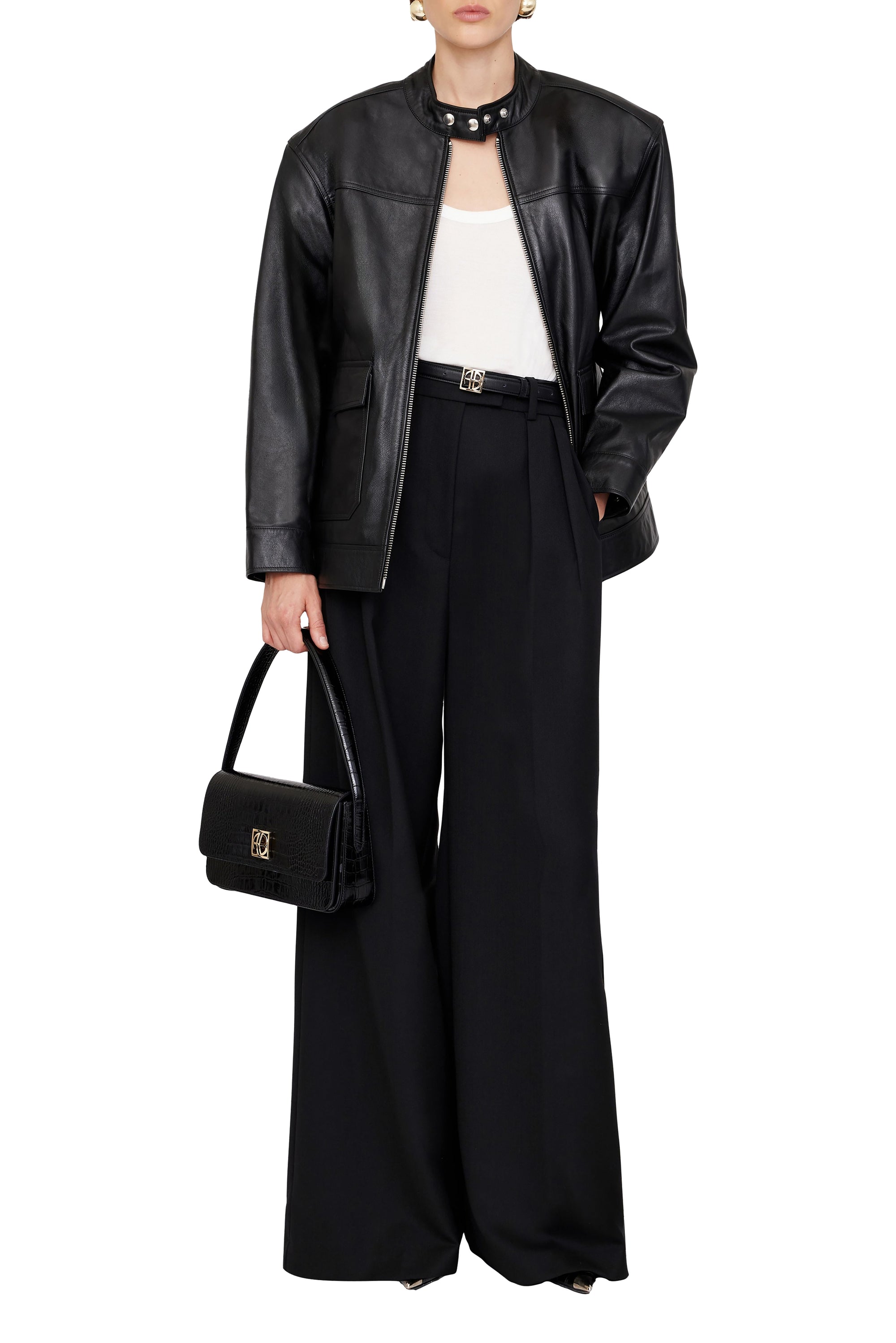 1qty RELIQUAT 390€ / HENRY JACKET - BLACK LEATHER
