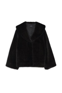 HILARY JACKET - BLACK AND BROWN
