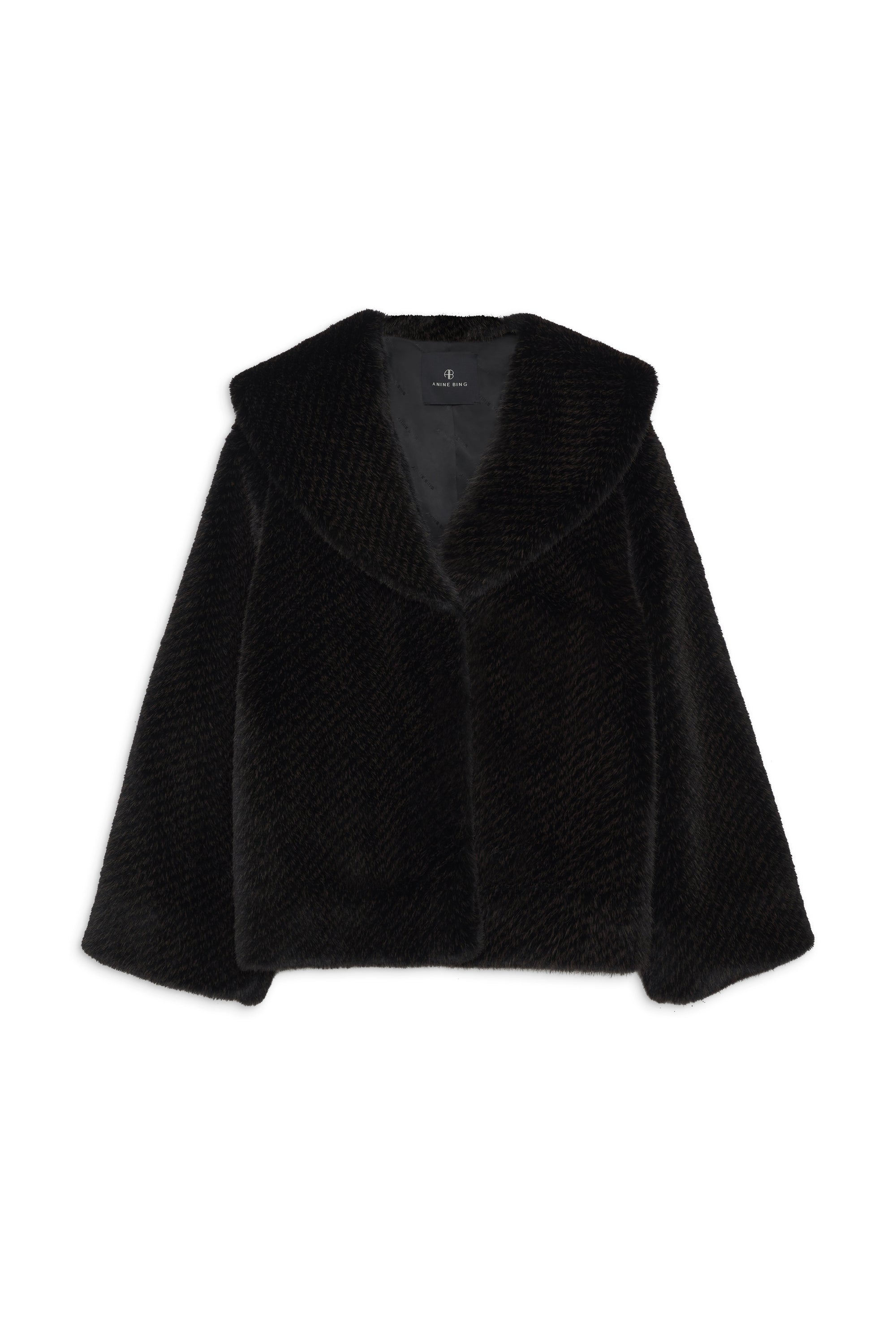 HILARY JACKET - BLACK AND BROWN