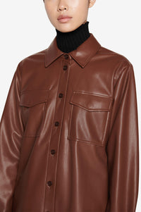 2qty NEW / HUTTON SHIRT - BROWN