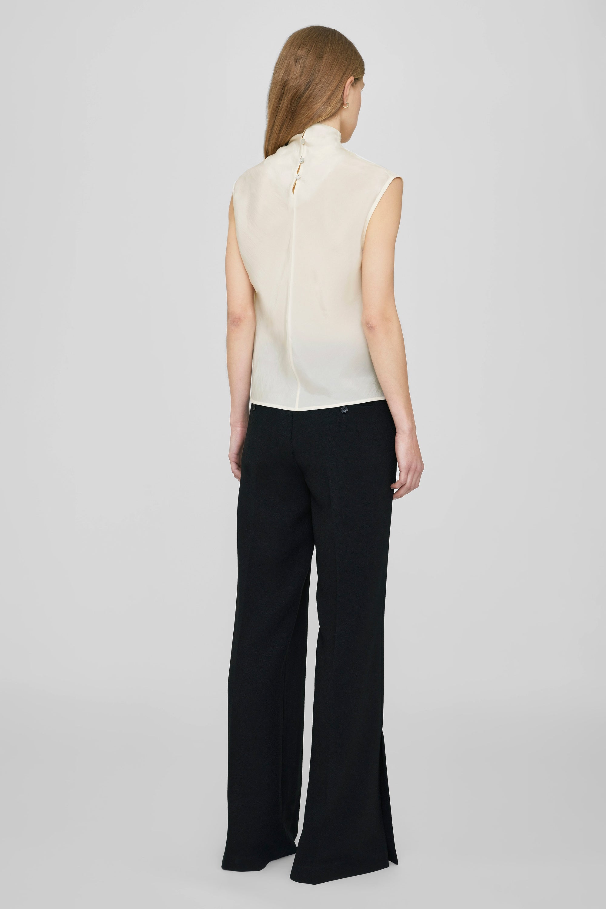 Top Ianna en soie mélangée - Off White