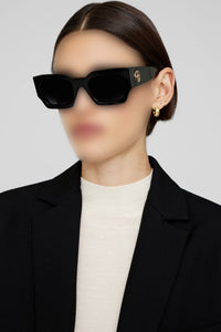 INDIO SUNGLASSES MONOGRAM - BLACK