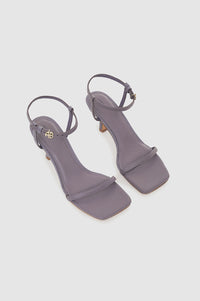 Sandales à talons Invisible en cuir - Purple