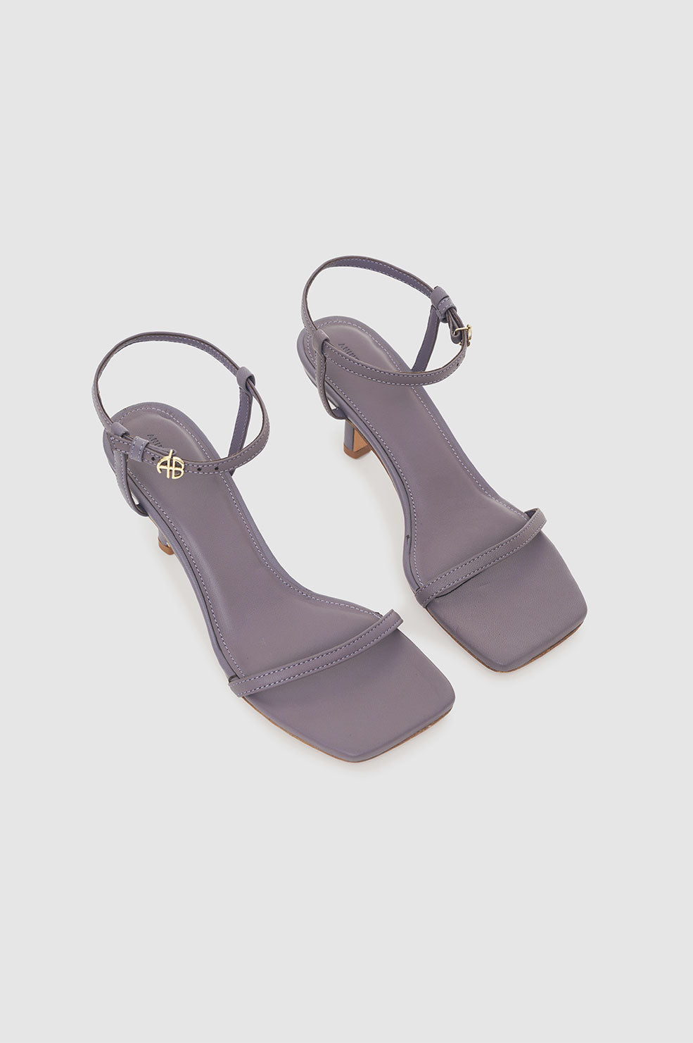 Sandales à talons Invisible en cuir - Purple