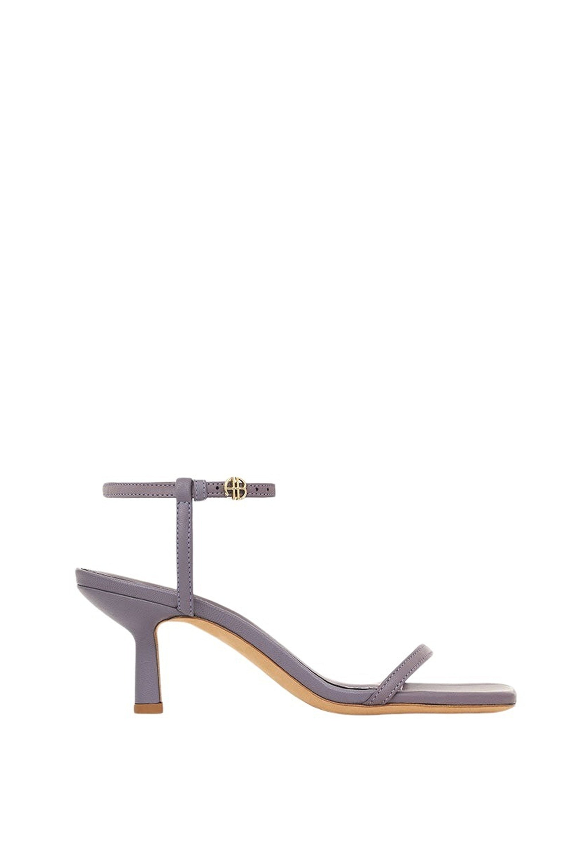 Sandales à talons Invisible en cuir - Purple