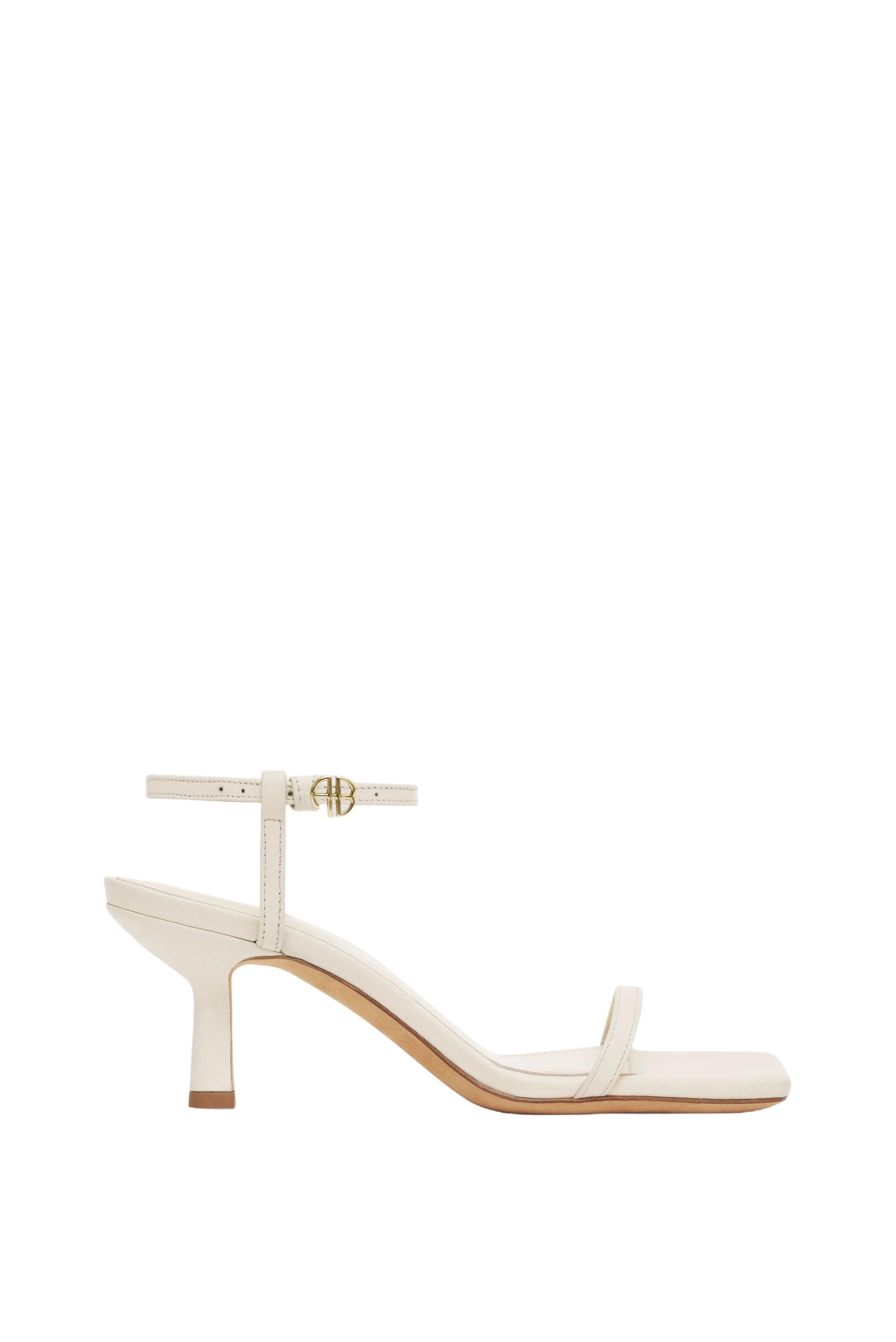 Sandales à talons Invisible en cuir - Cream