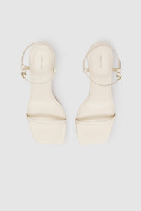 Sandales à talons Invisible en cuir - Cream