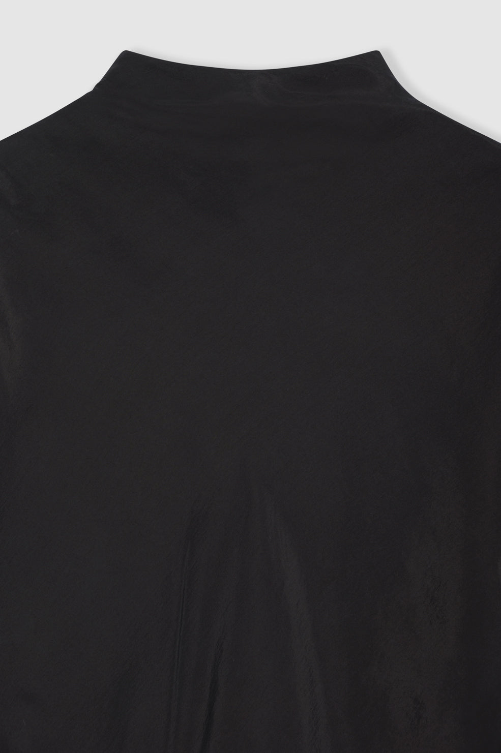Ivy stand-up collar top in silk blend - Black
