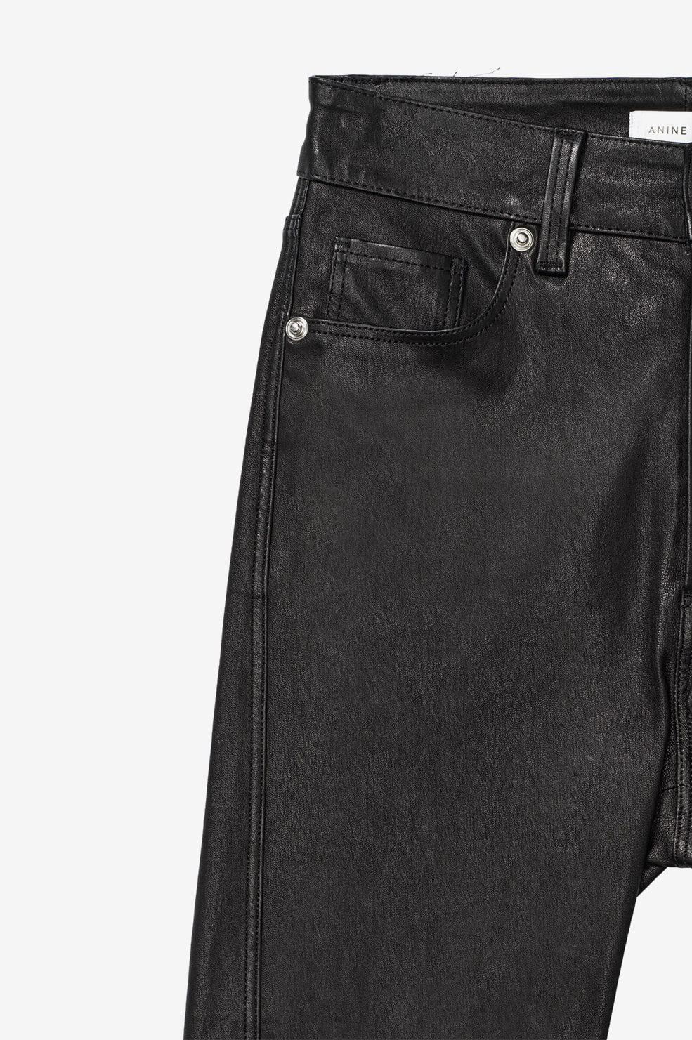 Jagger high waist leather trousers - Black