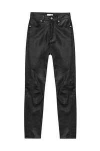Jagger high waist leather trousers - Black