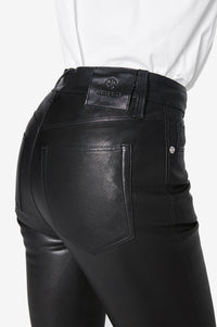 Jagger high waist leather trousers - Black
