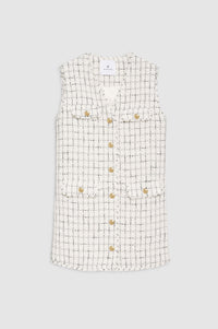 JANET DRESS - WHITE PLAID
