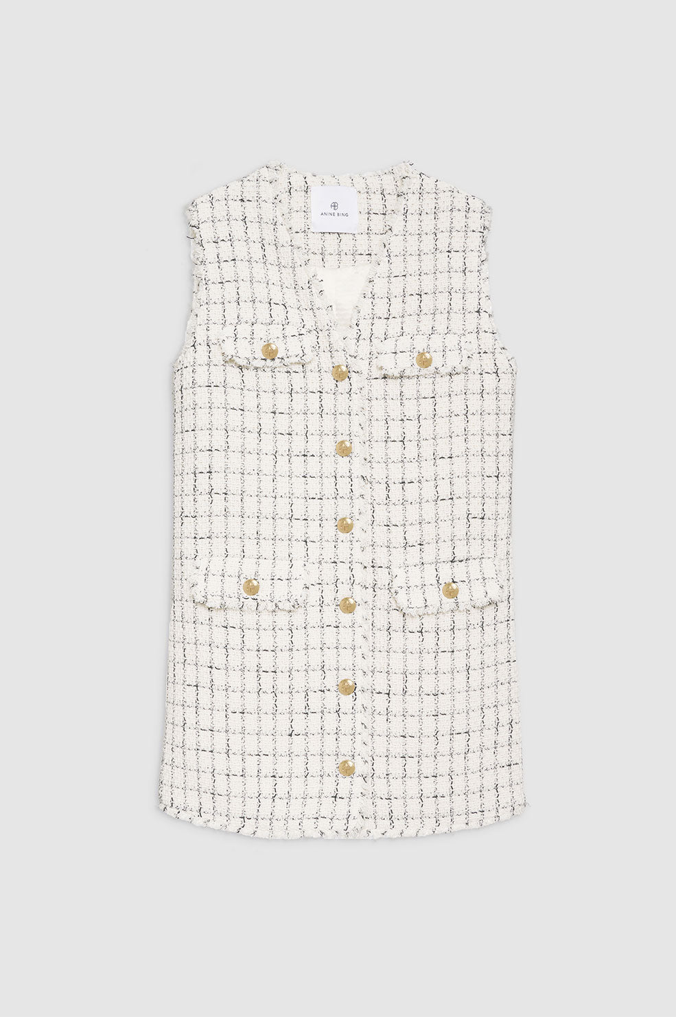 JANET DRESS - WHITE PLAID