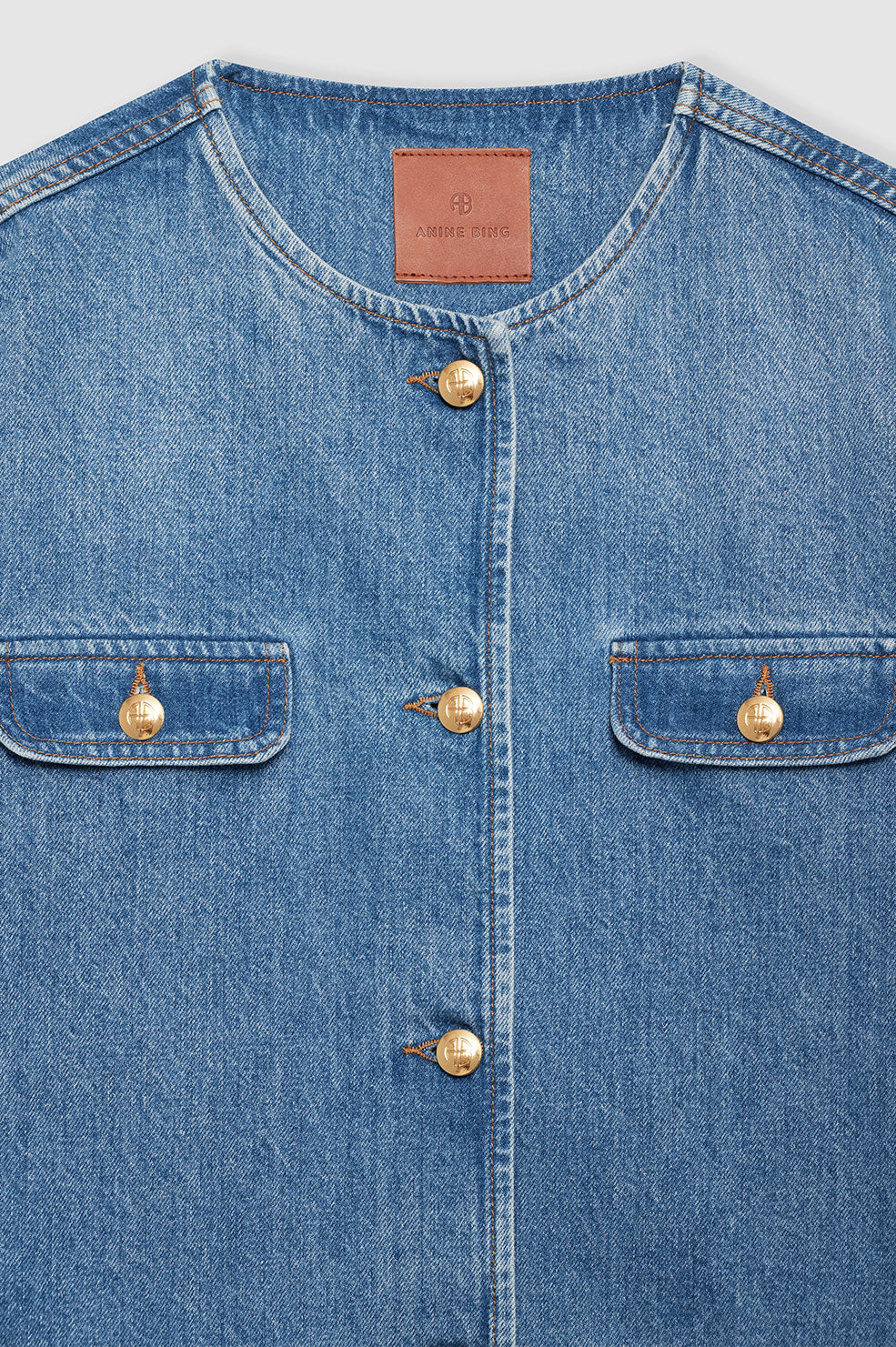 Veste Janet en denim - Washed Blue
