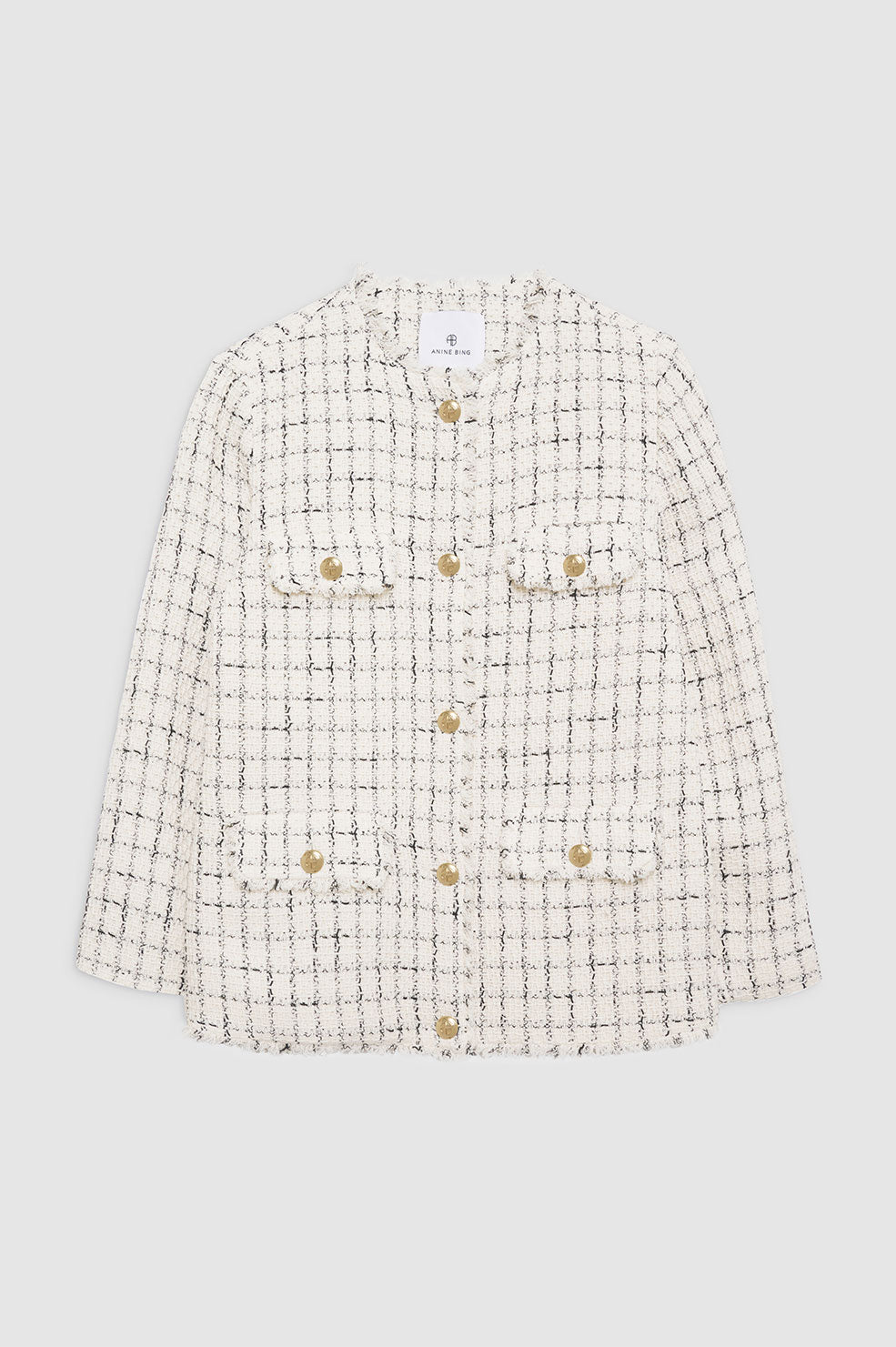JANET JACKET - WHITE PLAID