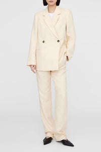 Jay high-waisted trousers in linen - Yellow