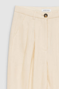 Jay high-waisted trousers in linen - Yellow