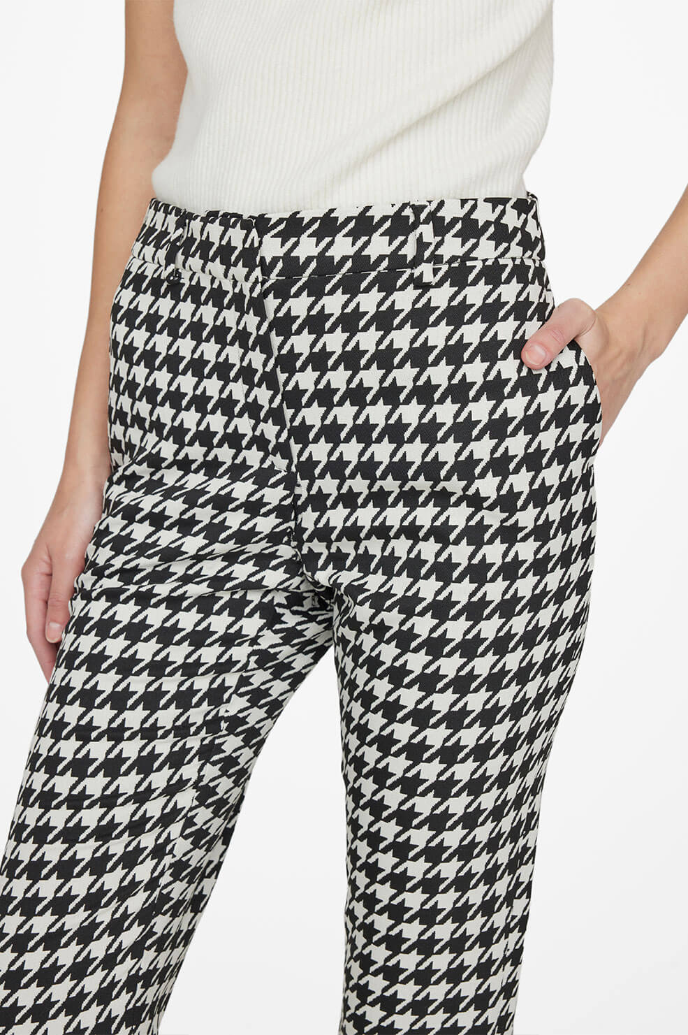 Jocelyn high-waisted trousers - Black & White
