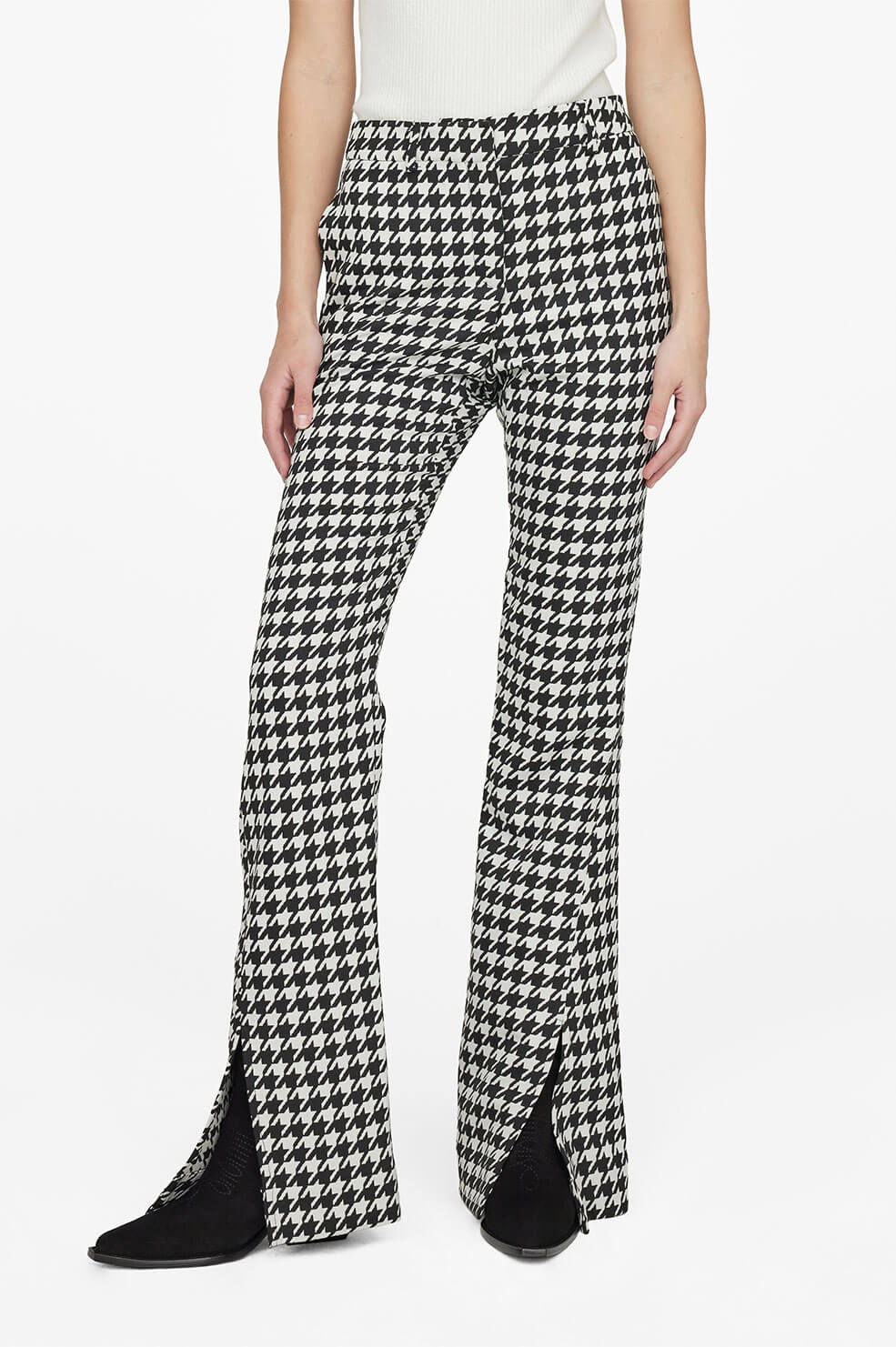 Jocelyn high-waisted trousers - Black & White