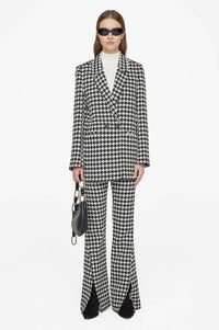 JOCELYN TROUSER - BLACK AND WHITE HOUNDSTOOTH