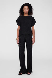 JOLLIE TOP - BLACK CRINKLE