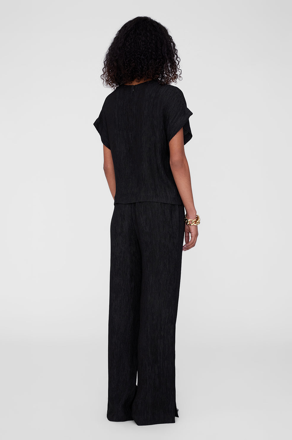 JOLLIE TOP - BLACK CRINKLE