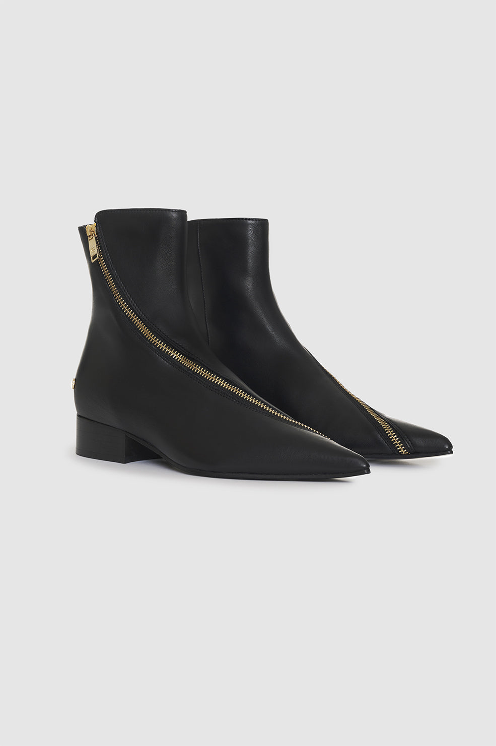 Bottes à talons Jones en cuir - Black